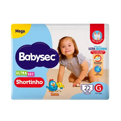 Fralda Babysec Ultrasec Mega Shortinho G 22 Unidades