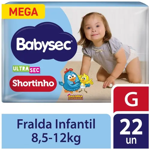 Fralda Babysec Ultrasec Mega Shortinho G 22 Unidades