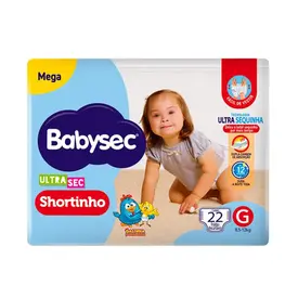 Fralda Babysec Ultrasec Mega Shortinho G 22 Unidades