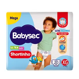 Fralda Babysec Ultrasec Mega Shortinho XG 20 Unidades