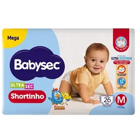 Fralda Babysec Ultrasec Mega Shortinho M 26 Unidades