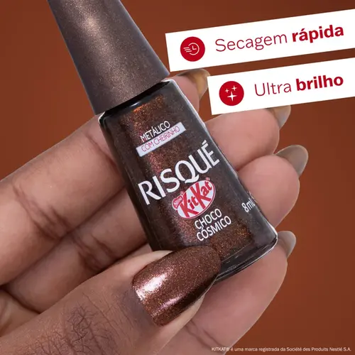 Esmalte Risqué & KitKat Choco Cósmico Metálico 8ml