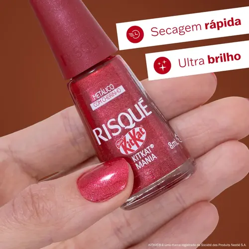 Esmalte Risqué & KitKat KitKat Mania Metálico 8ml