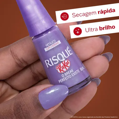 Esmalte Risqué & KitKat O Break Perfeito Existe Metálico 8ml