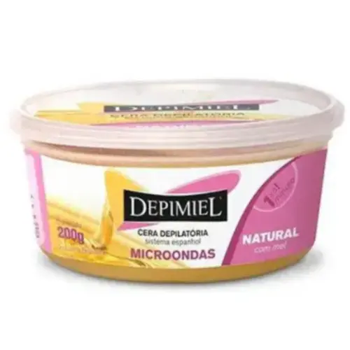 Cera Depilatória Depimiel Natural com Mel para micro-ondas 200g