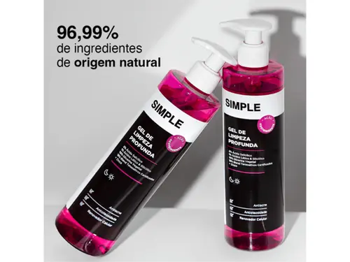 Gel de Limpeza Facial Simple Organic Limpeza Profunda 350g