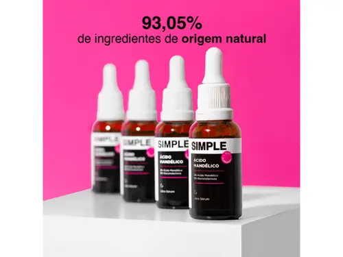 Ultra Sérum Facial Simple Organic Ácido Mandélico 2% + Gluconolactona 5% 30ml