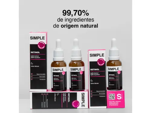 Ultra Sérum Facial Simple Organic Retinol 0,3% 30ml