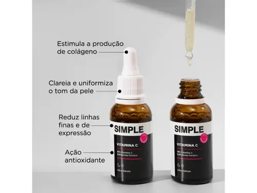Ultra Sérum Facial Simple Organic Vitamina C 10% 30ml