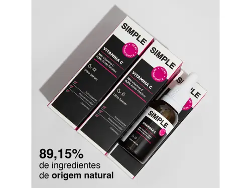 Ultra Sérum Facial Simple Organic Vitamina C 10% 30ml