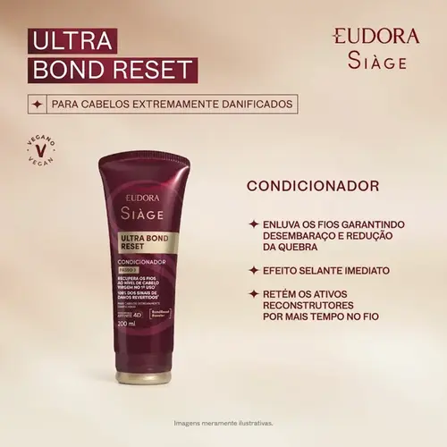 Condicionador Eudora Siàge Ultra Bond Reset 200ml