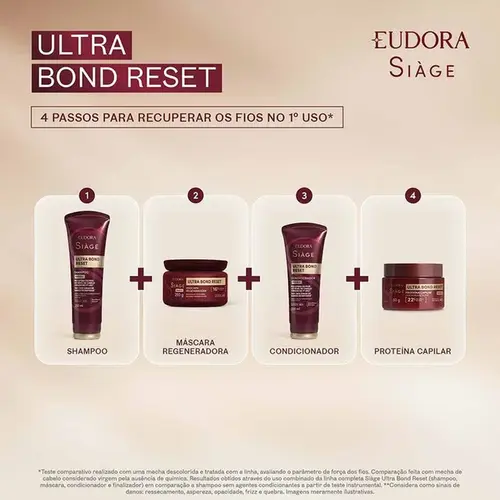 Máscara Capilar Regeneradora Eudora Siàge Ultra Bond Reset 250g