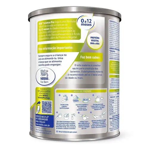 Formula Infantil NAN SciencePro Soja 800g