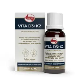 Vitamina D3 + K2 2.000ui Vitafor Sabor Menta 20ml