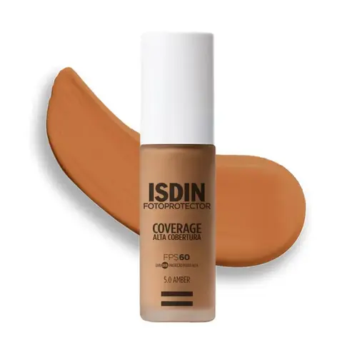 Protetor Solar Facial ISDIN Coverage 5.0 Amber FPS60 30g