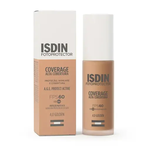 Protetor Solar Facial ISDIN Coverage 4.0 Golden FPS60 30g