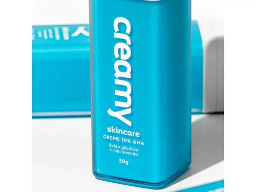 Creme Facial Creamy Skincare 10% AHA Ácido Glicólico + Niacinamida 30g