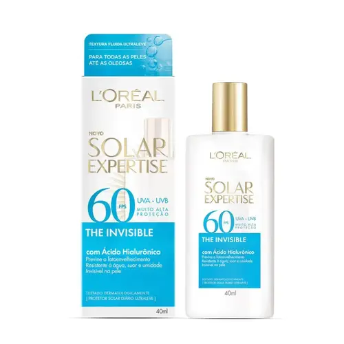 Protetor Solar Facial L'Oréal Paris Solar Expertise The Invisible FPS60 40ml