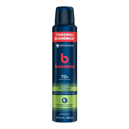 Desodorante Masculino Bozzano Antibac + Fresh 72h Aerossol 200ml