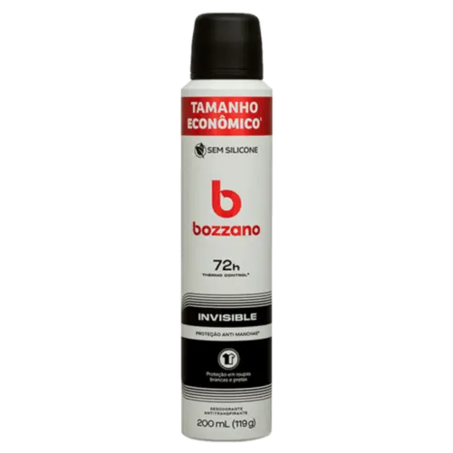Desodorante Masculino Bozzano Invisible 72h Aerossol 200ml