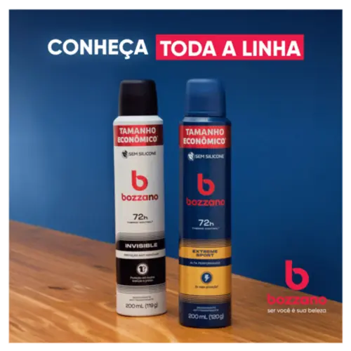 Desodorante Masculino Bozzano Invisible 72h Aerossol 200ml