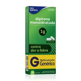 Dipirona Monoidratada 1G Neo Química Genérico 10 Comprimidos