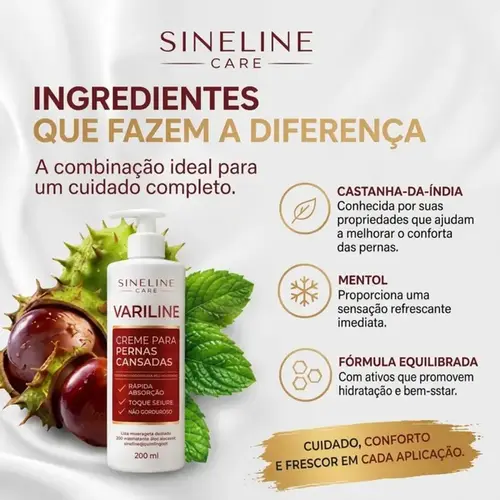 Creme para Varizes Variline Sineline Care 300ml