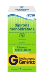 Dipirona Monoidratada 1G 10 Comprimidos Teuto