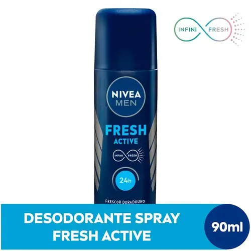 Desodorante Nivea Men Fresh Active Spray Masculino 90ml