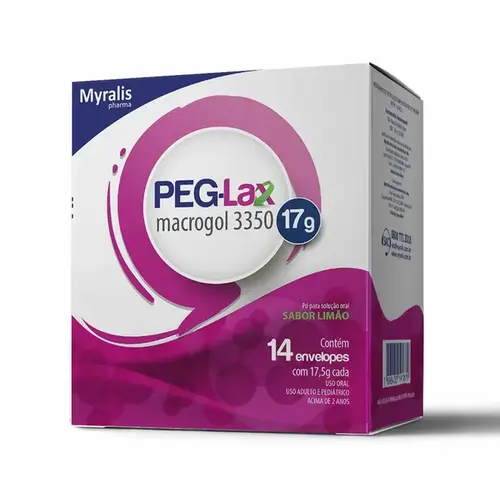 Peg-Lax - 17g - Pó para Solução Oral - Limão - com 14 envelopes
