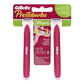 Aparelho de Barbear Gillette Prestobarba UltraGrip Rosa 2 Unidades