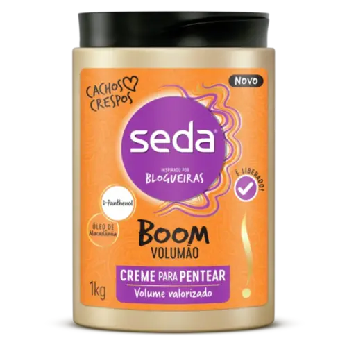 Creme para Pentear Seda Boom Volumão Power Pote 1kg