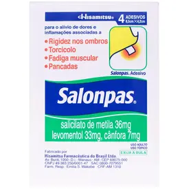Salonpas Adesivo - Tamanho Pequeno - 4 Adesivos Transdérmicos