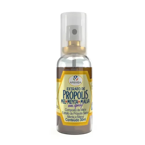 Spray Própolis Apis Vida - Sabor Menta e Malva - 30ml