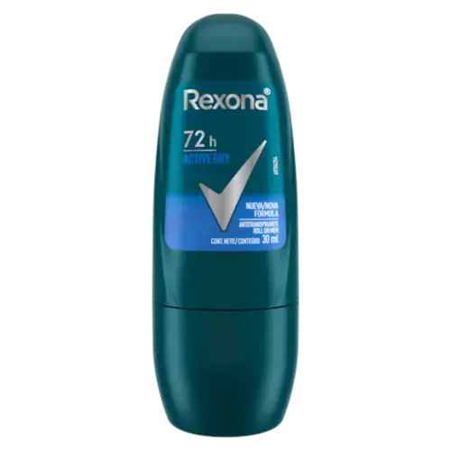 Desodorante Rexona Men Active Dry Roll On Masculino 30ml