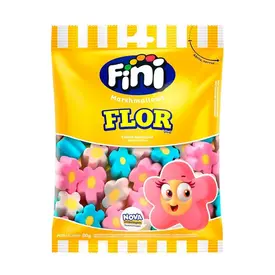 Bala Fini Marshmallows Flor Sabor Baunilha 80g