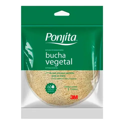 Esponja de Banho Ponjita 3M Bucha Vegetal 1 Unidade