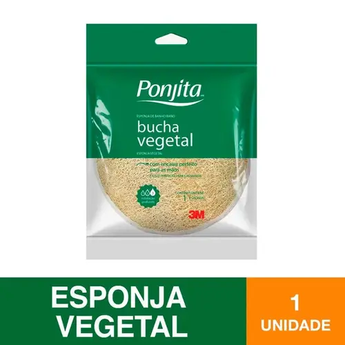 Esponja de Banho Ponjita 3M Bucha Vegetal 1 Unidade