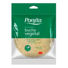 Esponja de Banho Ponjita 3M Bucha Vegetal 1 Unidade