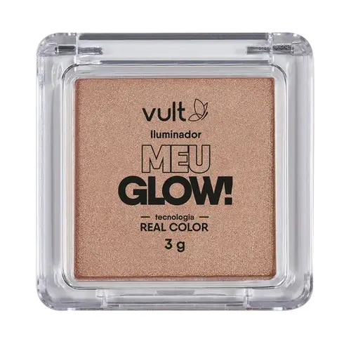 Iluminador Facial Compacto Vult Meu Glow Champagne 3g