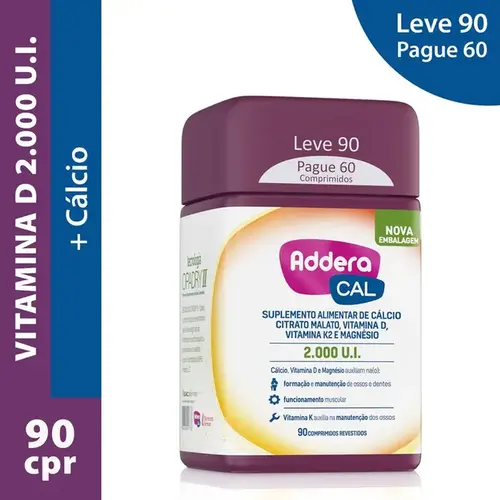 Addera Cal 2.000UI - 90 Comprimidos