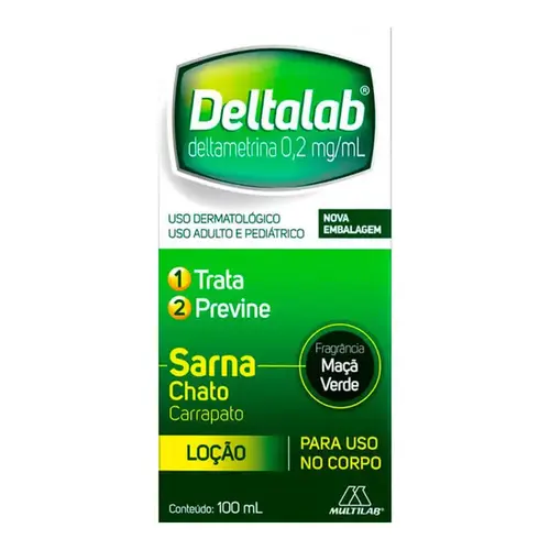 Deltalab 0,2mg Loção para Piolhos e Lêndeas 100ml