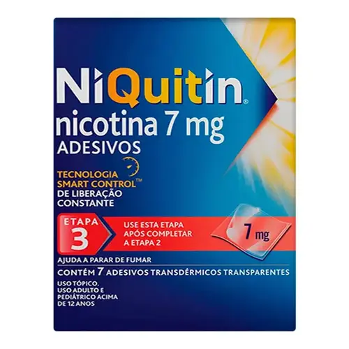 NiQuitin Adesivo 7mg 7 Adesivos Transdérmicos - Etapa 3