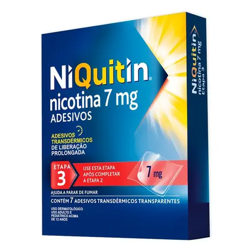NiQuitin Adesivo 7mg 7 Adesivos Transdérmicos - Etapa 3