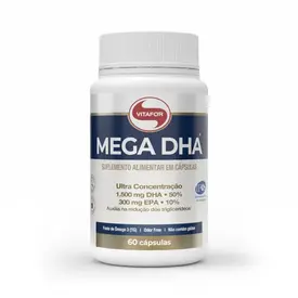 MEGA DHA Ômega 3 com alta concentração de DHA 60 Cápsulas