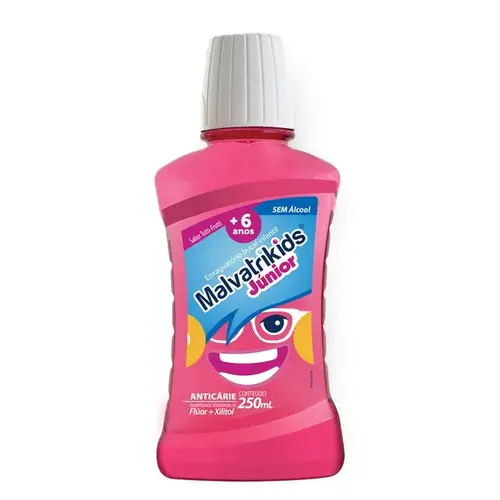 Enxaguante Bucal Infantil Malvatrikids Júnior Anticáries Tutti-Frutti 250ml