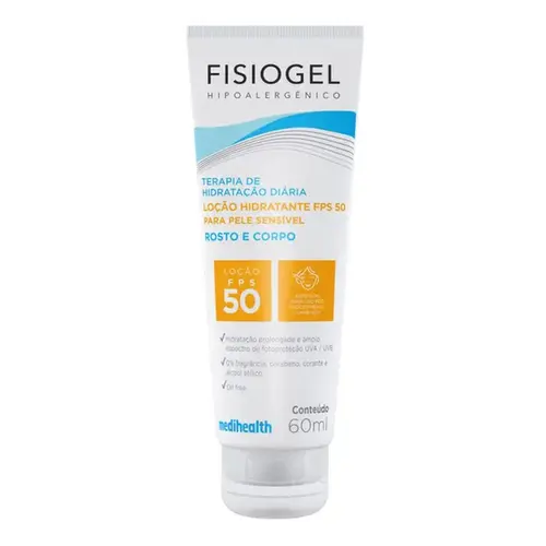 Loção Hidratante Corporal Fisiogel Stiefel Com Fps50 60ml