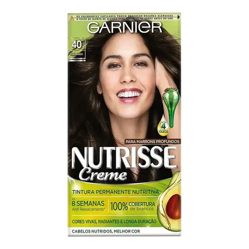 Tintura de Cabelo Ganier Nutrisse 40 Tamarindo Castanho 1 Unidade