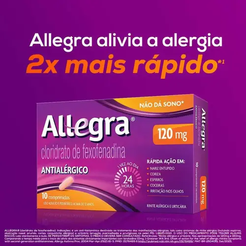 Allegra 120mg 10 Comprimidos