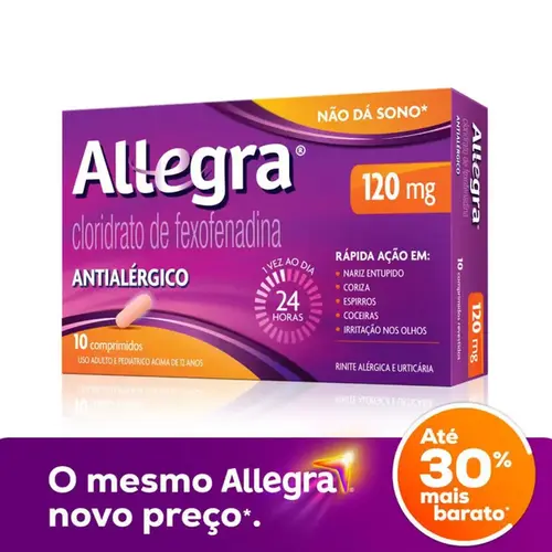 Allegra 120mg 10 Comprimidos